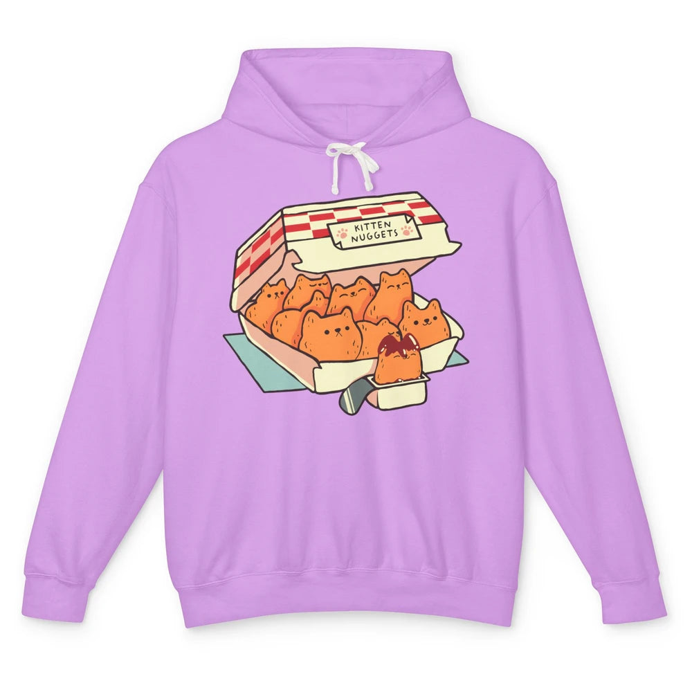 Kitten Nuggets Fast Food Cat Funny Cat Lovers Gift Nuggets Unisex Lightweight Hoodie