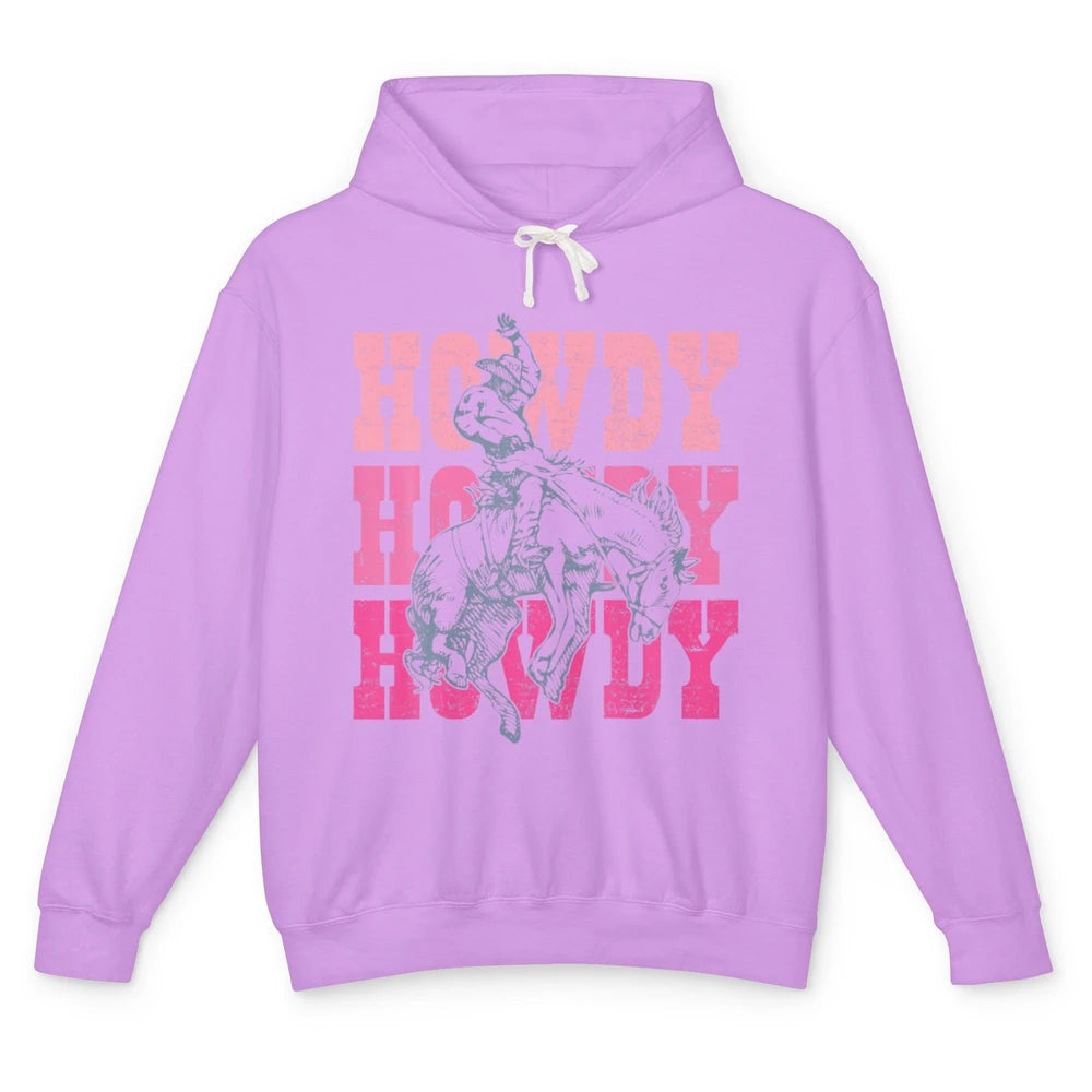 Groovy Howdy Cowboy Rodeo Western Country Retro Riding Horse Unisex Lightweight Hoodie