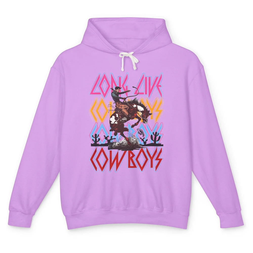 Texas Cowboys Cowgirl Rodeo Western Country Retro Horserider Unisex Lightweight Hoodie