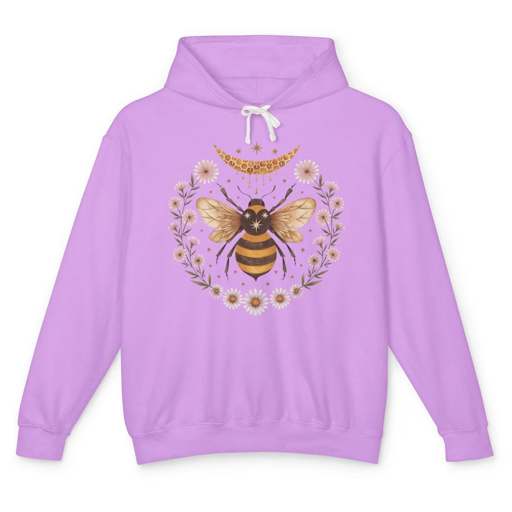 Funny Bee Honey Moon Cute Bee Lovers Unisex Lightweight Hoodie