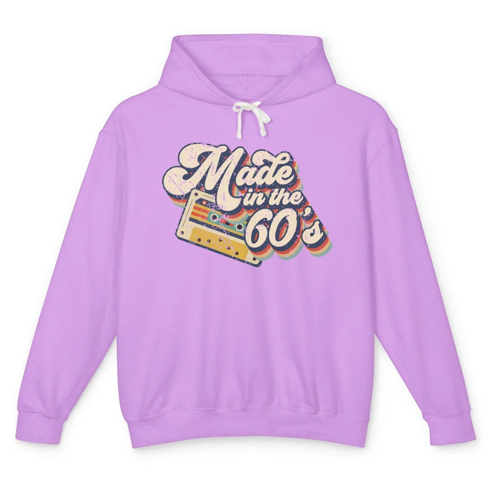 Retro Cassette Made In The 60's 1960s Born Birthday Day Gift Unisex Lightweight Hoodie