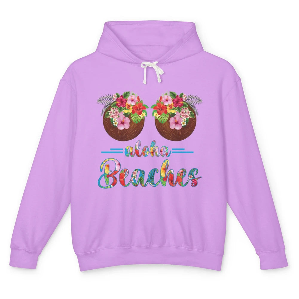 Funny Coconut Bra Hawaii Aloha Beaches Summer Paradise Gift Unisex Lightweight Hoodie