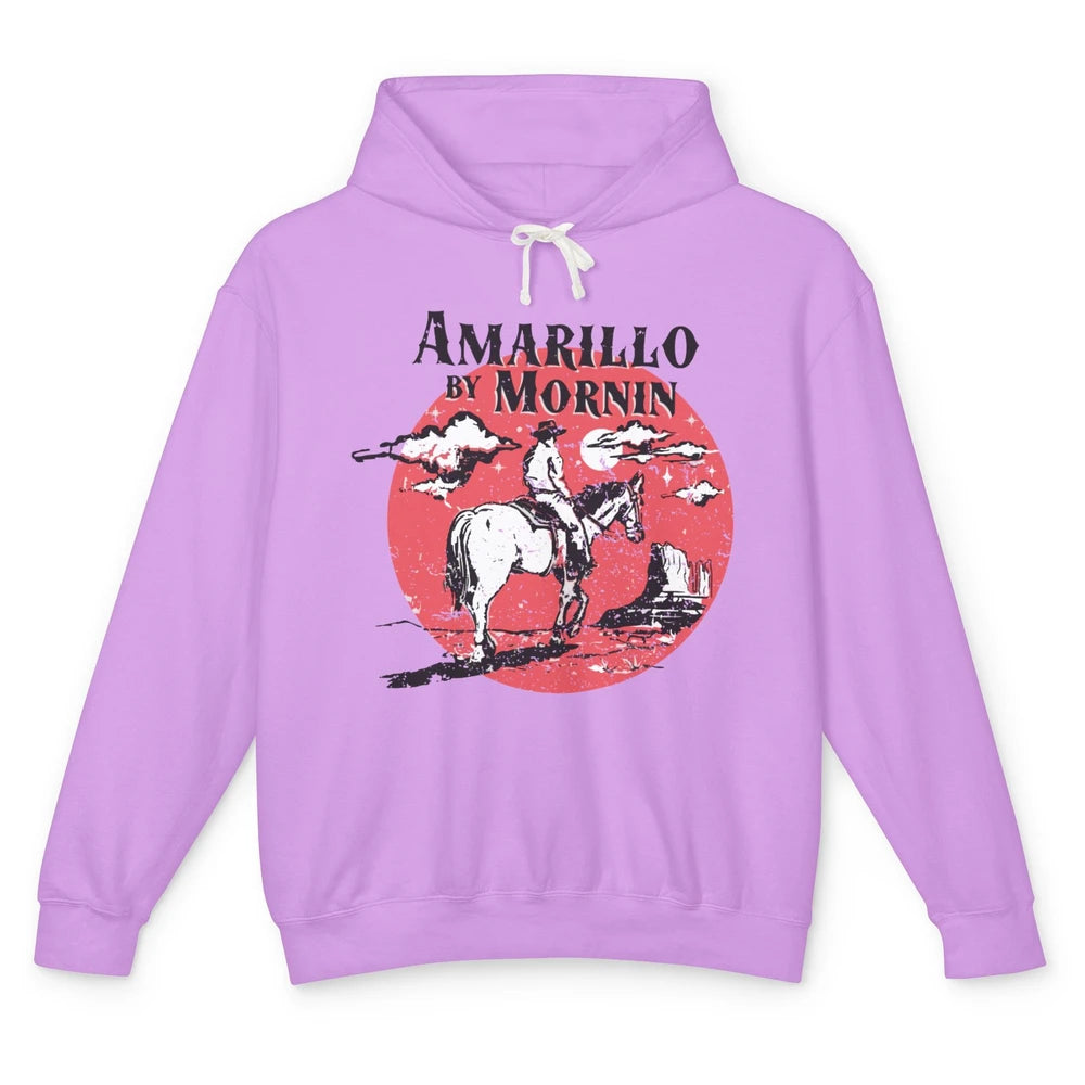 Retro Country Music Amarillo By Morning Western Cowboy Gift Unisex Lightweight Hoodie