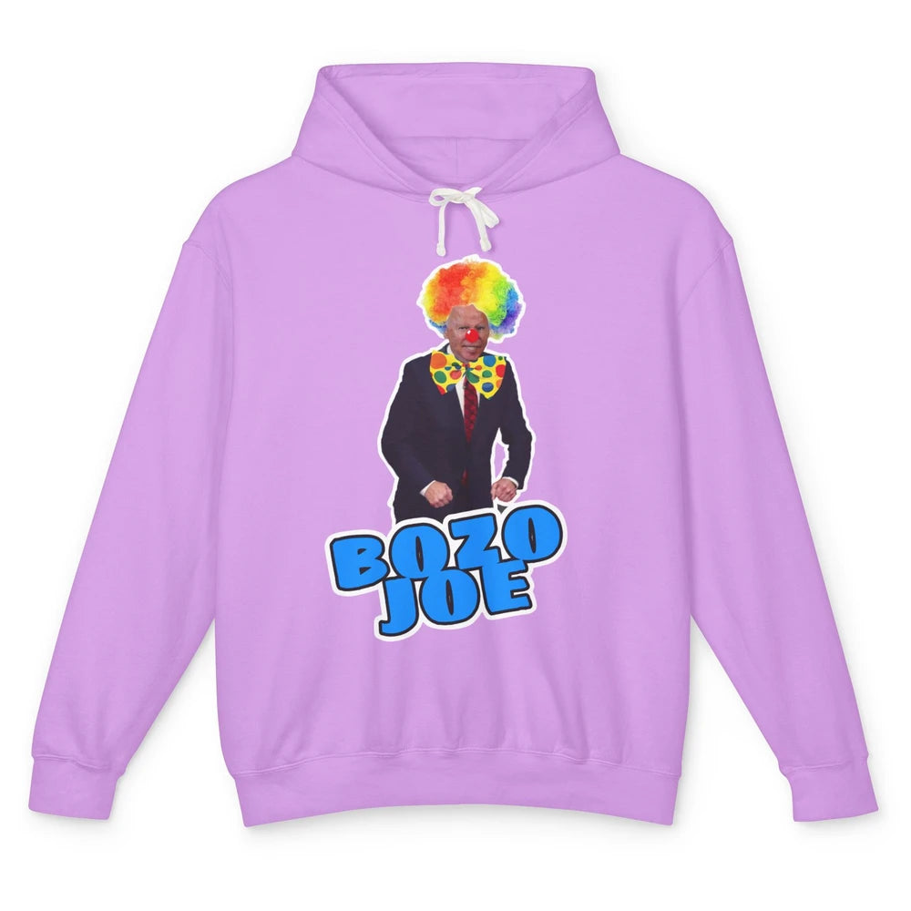 Funny Biden Clown Bozo Joe Anti Biden Liberal Conservative Unisex Lightweight Hoodie