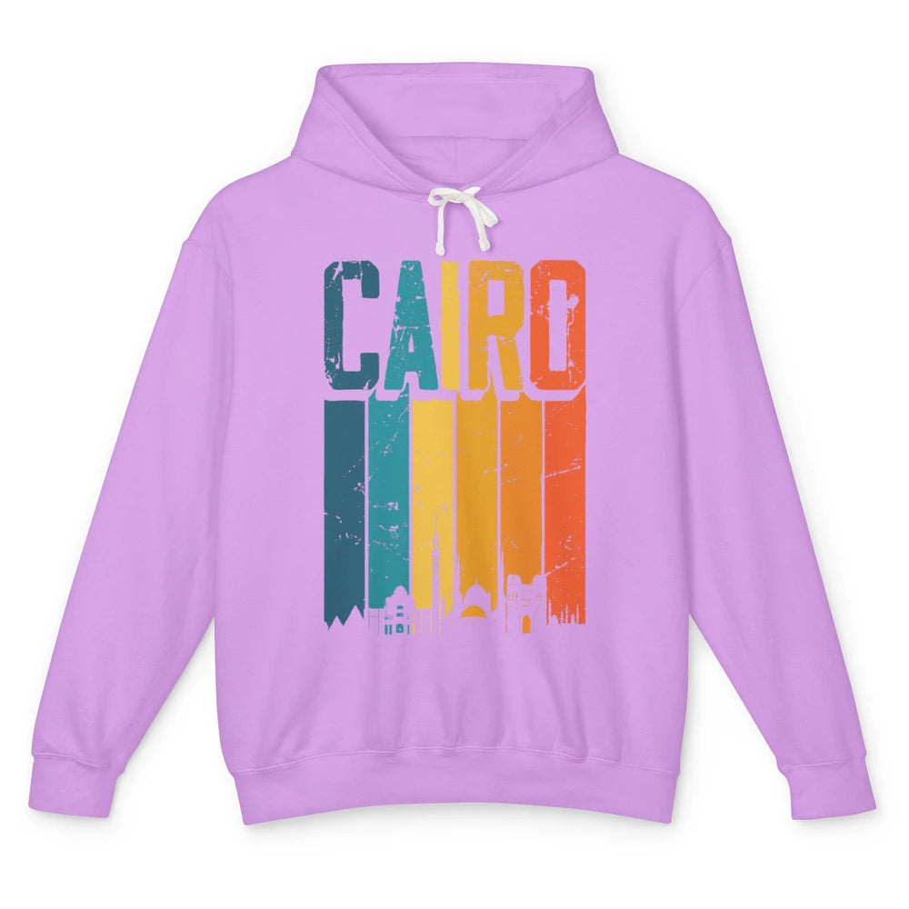 Ancient Pyramids Mystery Cairo Egypt Egyptian Sunset Skyline Unisex Lightweight Hoodie