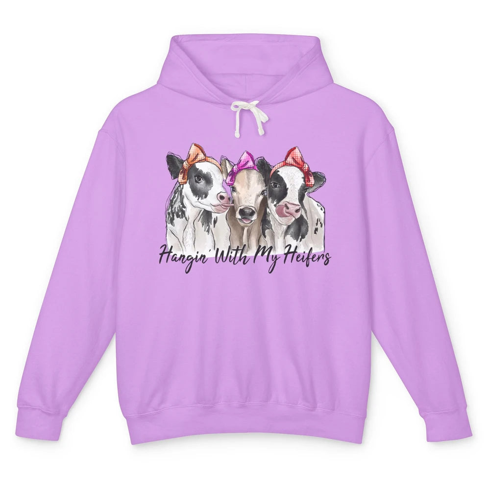 Daisy Cow Heifer Hanging With My Heifer Cow Castle Farmers Unisex Lightweight Hoodie