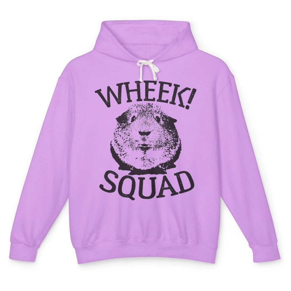 Guinea Pig Wheek Squad Funny Pet Fur Animal Hamster Owner Unisex Lightweight Hoodie