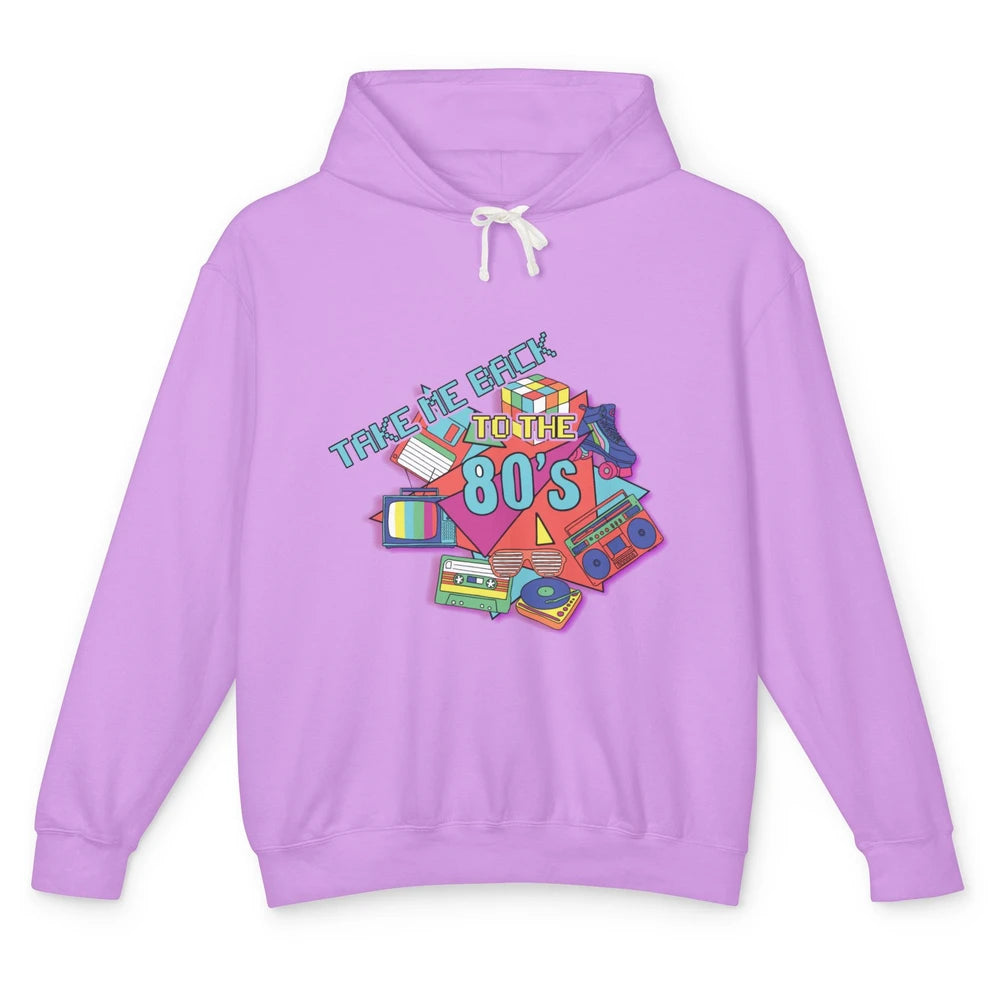 Take Me Back To The 80s Vintage 1980s Born Birthday Party Unisex Lightweight Hoodie