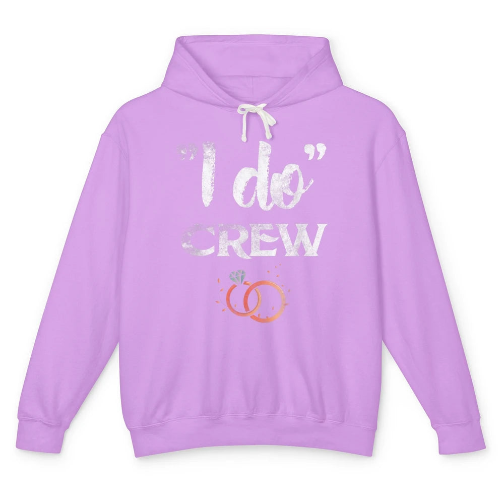 Retro I Do Crew Bride Groom Bachelorette Wedding Married Unisex Lightweight Hoodie