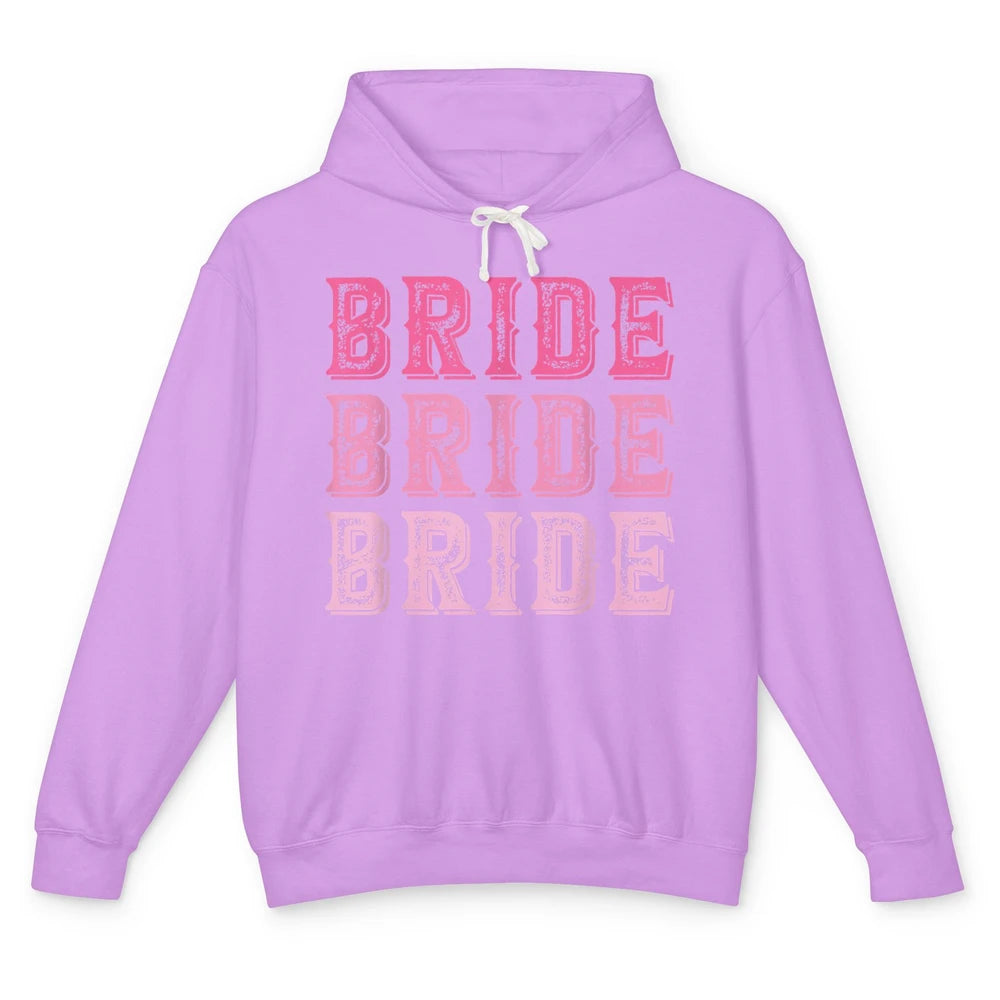 Vintage Cowgirl Bride Rodeo Bachelorette Bridal Engagement Unisex Lightweight Hoodie