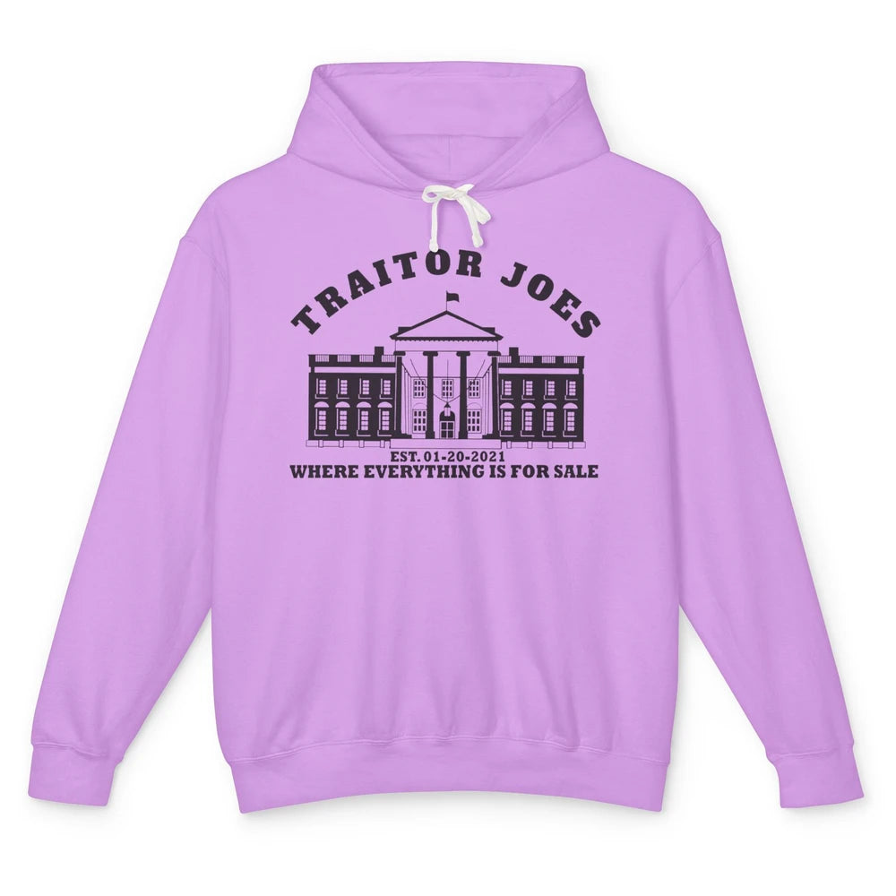 Funny Traitor Joe Anti Biden Anti Democrats Trump Support Unisex Lightweight Hoodie