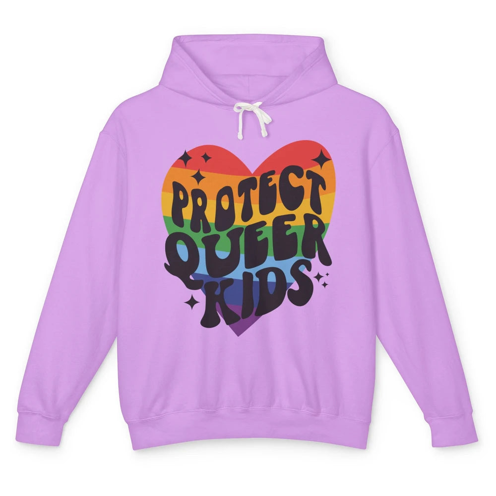 Protect Queer Kids Protect Trans Youth LGBT Gay Pride Ally Unisex Lightweight Hoodie