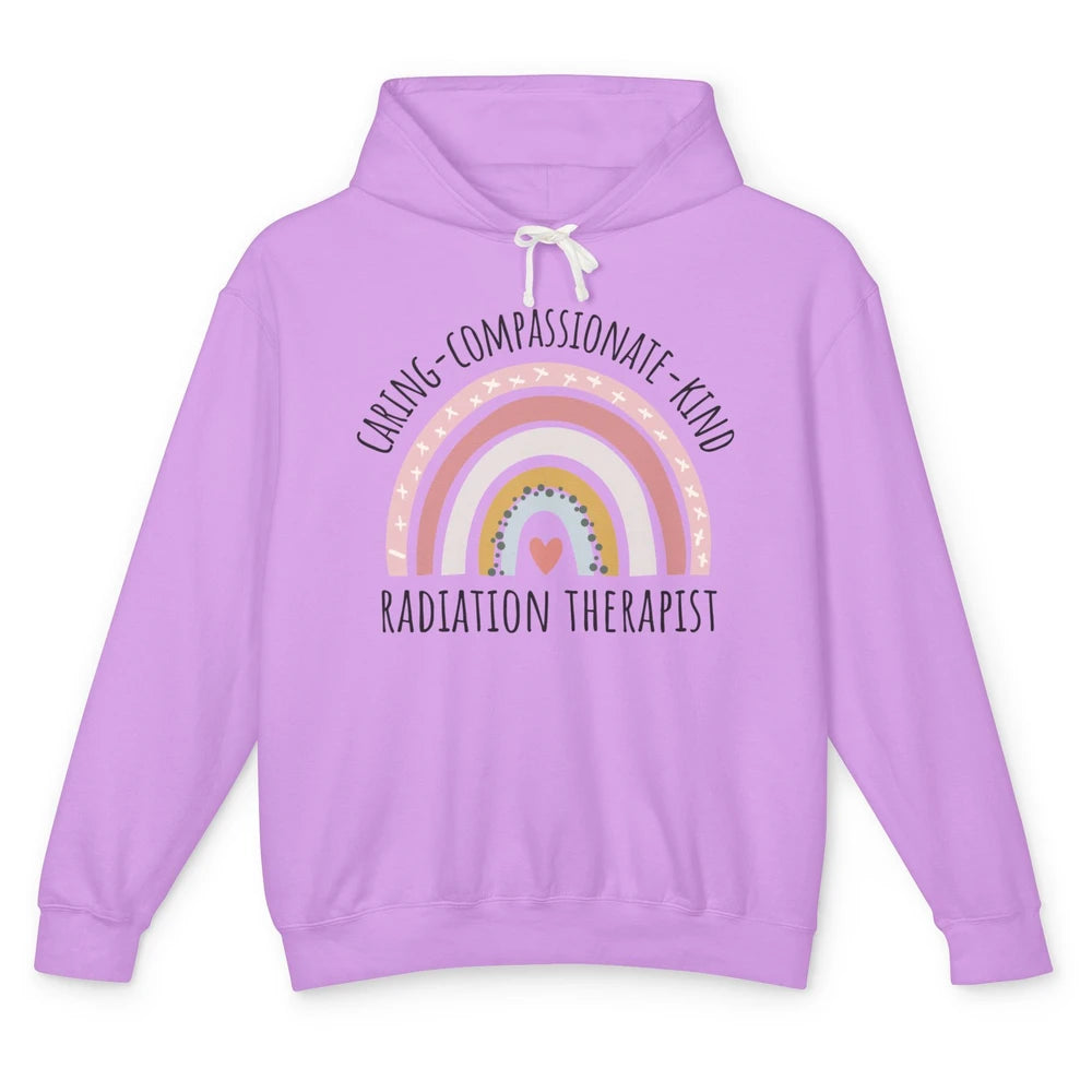 Radiation Therapist Pastel Rainbow Radiation Therapy Gift Unisex Lightweight Hoodie