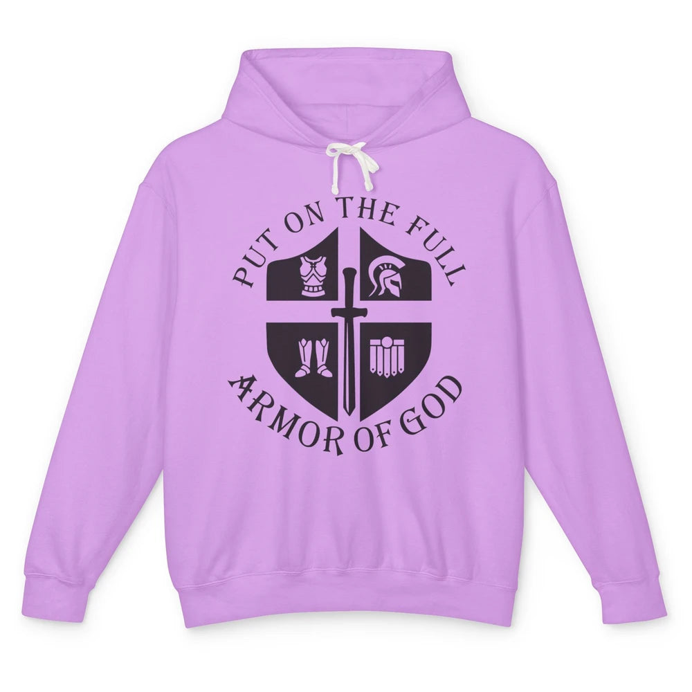 Knight Templar Christian Put On Full Armor Of God Religious Unisex Lightweight Hoodie