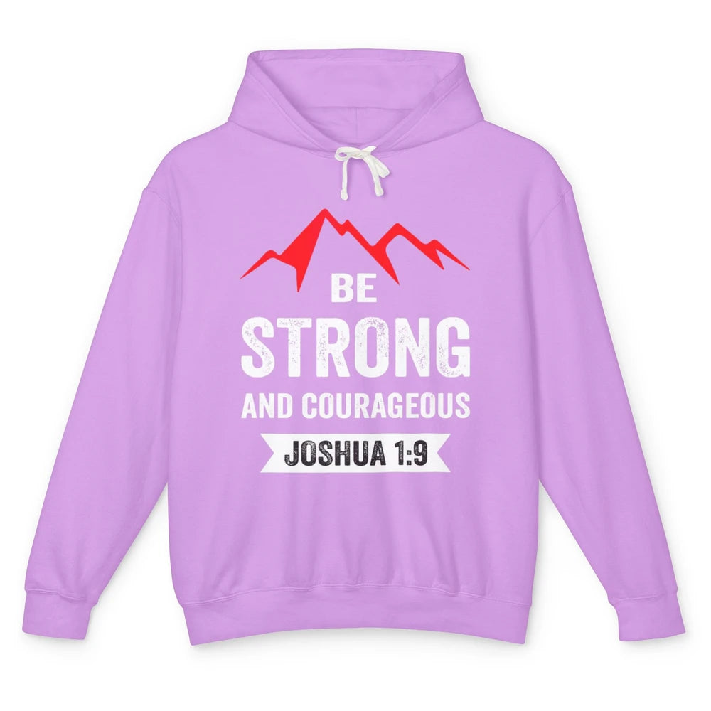 Be Strong And Courageous Bible Verse Jesus Christian Retro Unisex Lightweight Hoodie