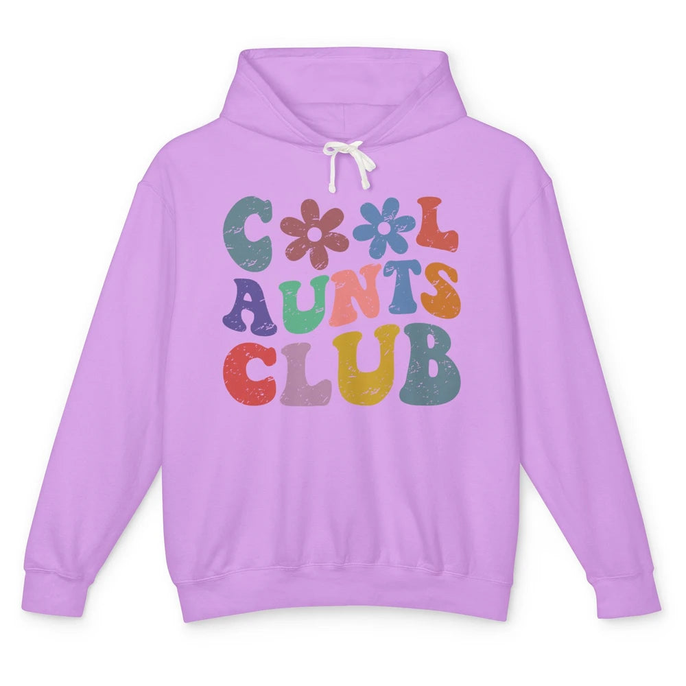 Floral Cool Aunts Club Groovy Aunt Sister Auntie Gift Unisex Lightweight Hoodie