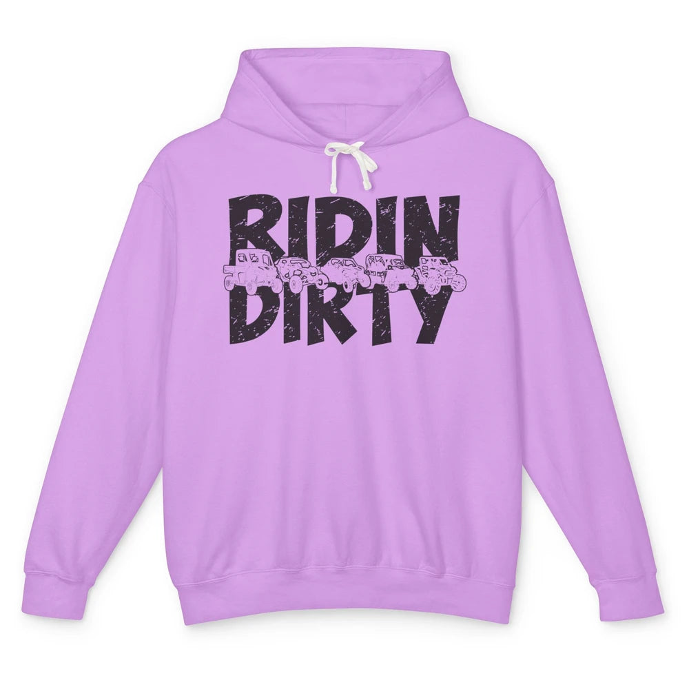 Retro UTV SXS Rider Riding Dirty ATV Offroad Riding SXS Life Unisex Lightweight Hoodie