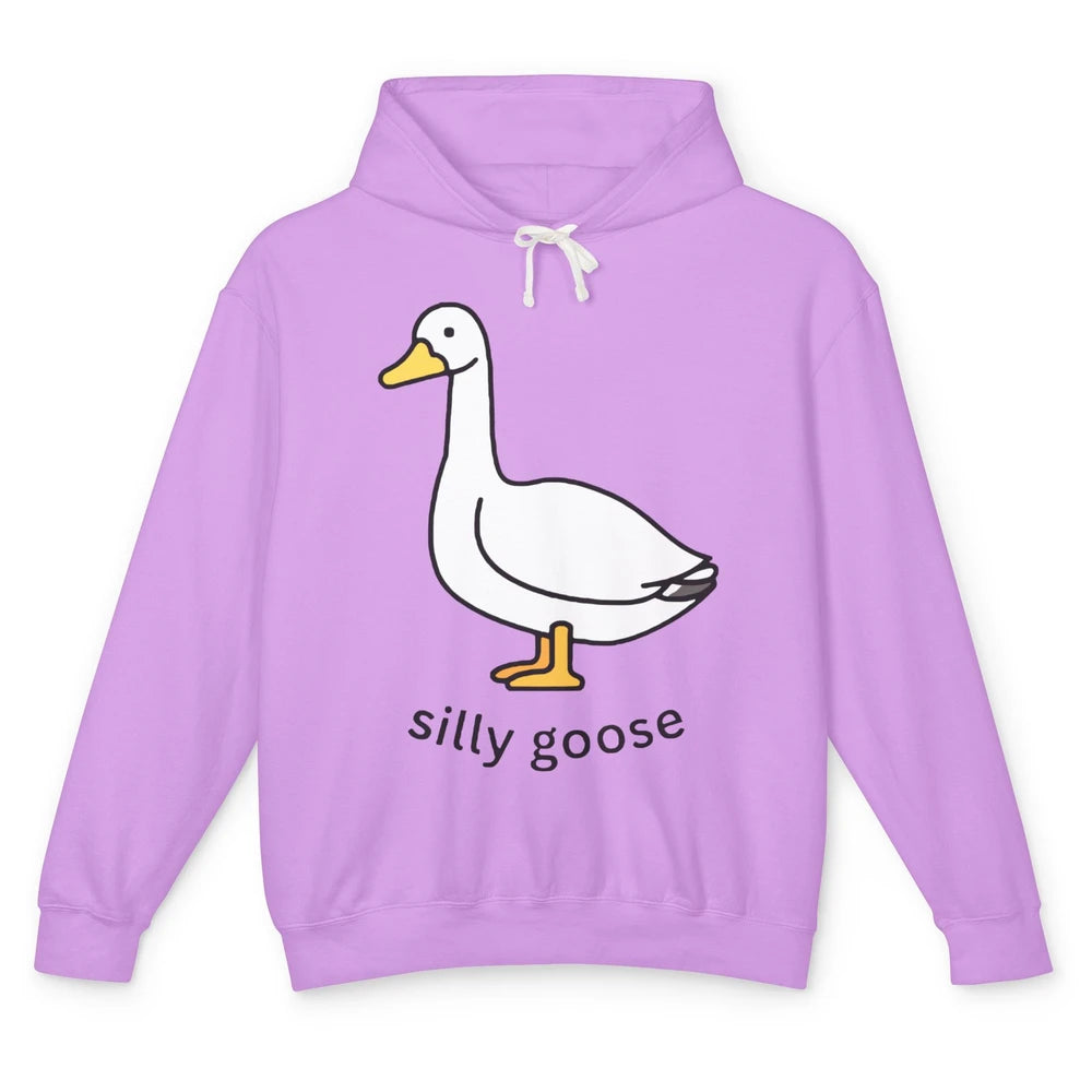 Funny Goose Silly Goose Sarcastic Goose Humor Goose Lovers Unisex Lightweight Hoodie