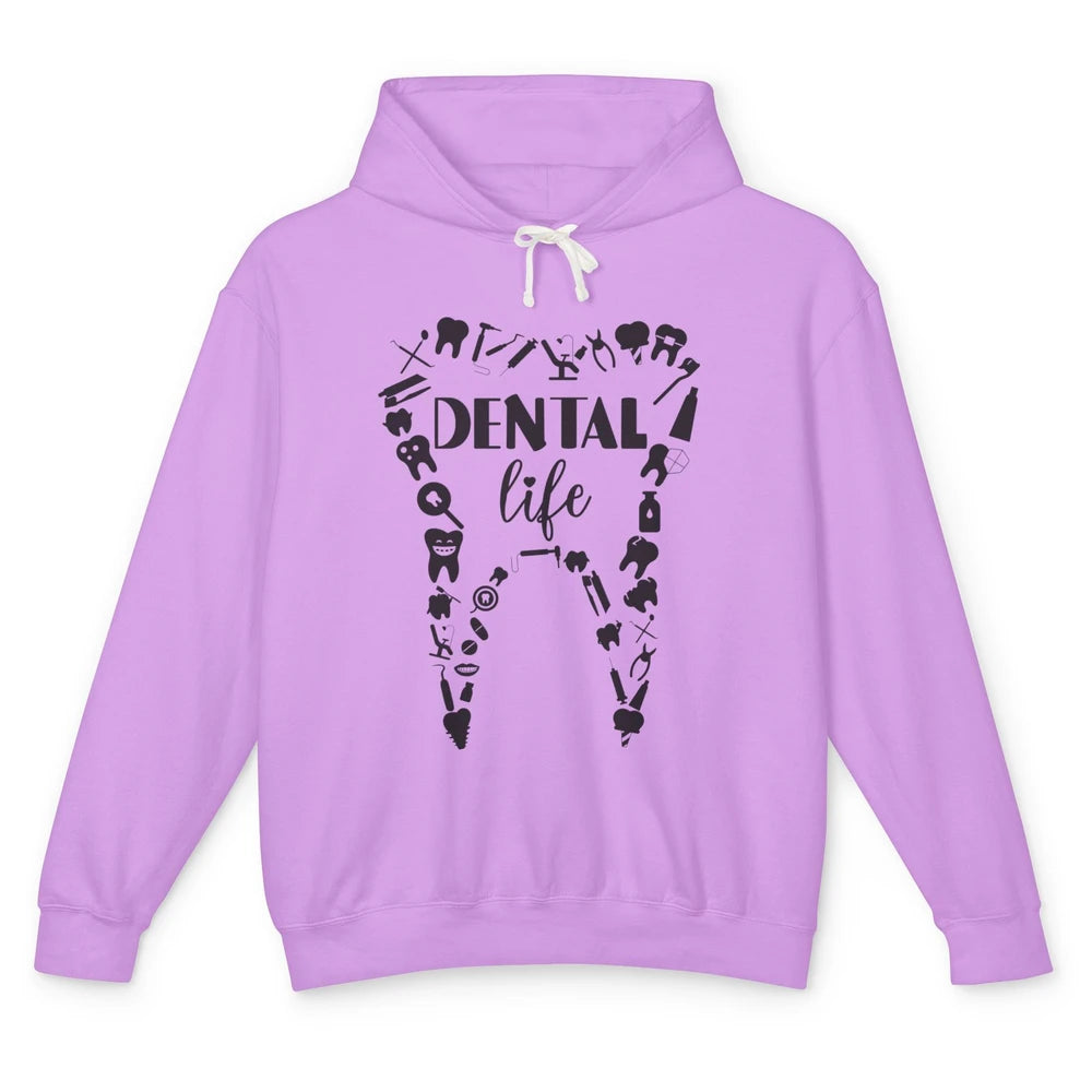 Funny Teeth Dental Life Dentist Tools Dental Assistant Gift Unisex Lightweight Hoodie