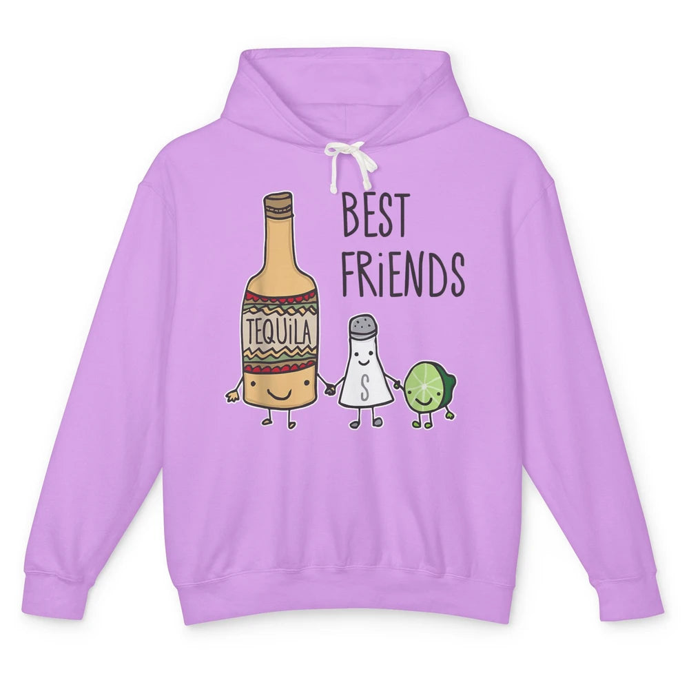 Best Friends Tequila Salt Lime Margarita Drink Wine Pun Joke Unisex Lightweight Hoodie