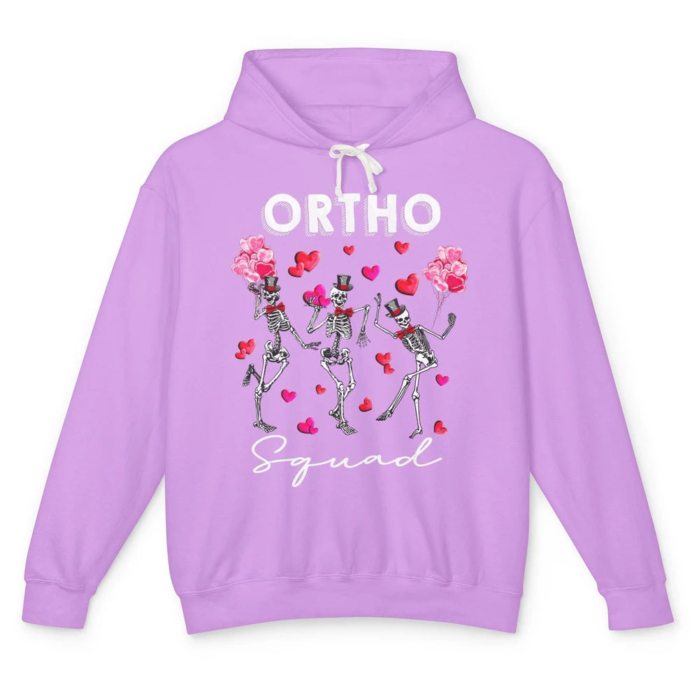 Ortho Nurse Valentine Skeleton Dancing Orthopedic Nursing Unisex Lightweight Hoodie