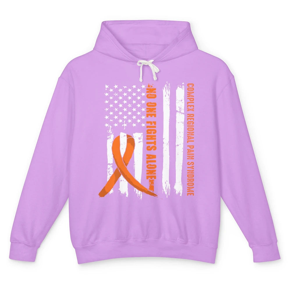 Complex Regional Pain Syndrome Ribbon US Flag No One Fight Unisex Lightweight Hoodie