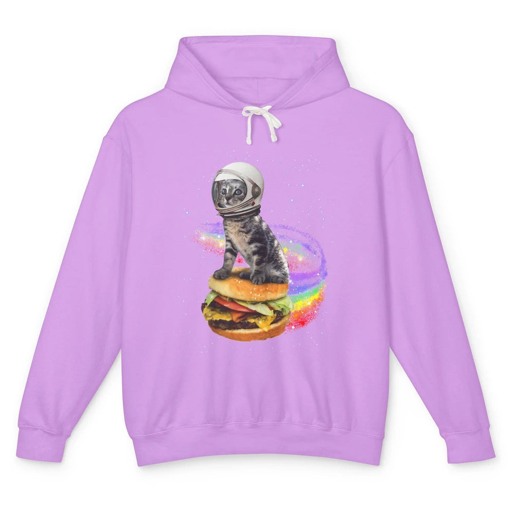 Funny Catronaut Cat Astronaut In Space Hamburger Astrocat Unisex Lightweight Hoodie