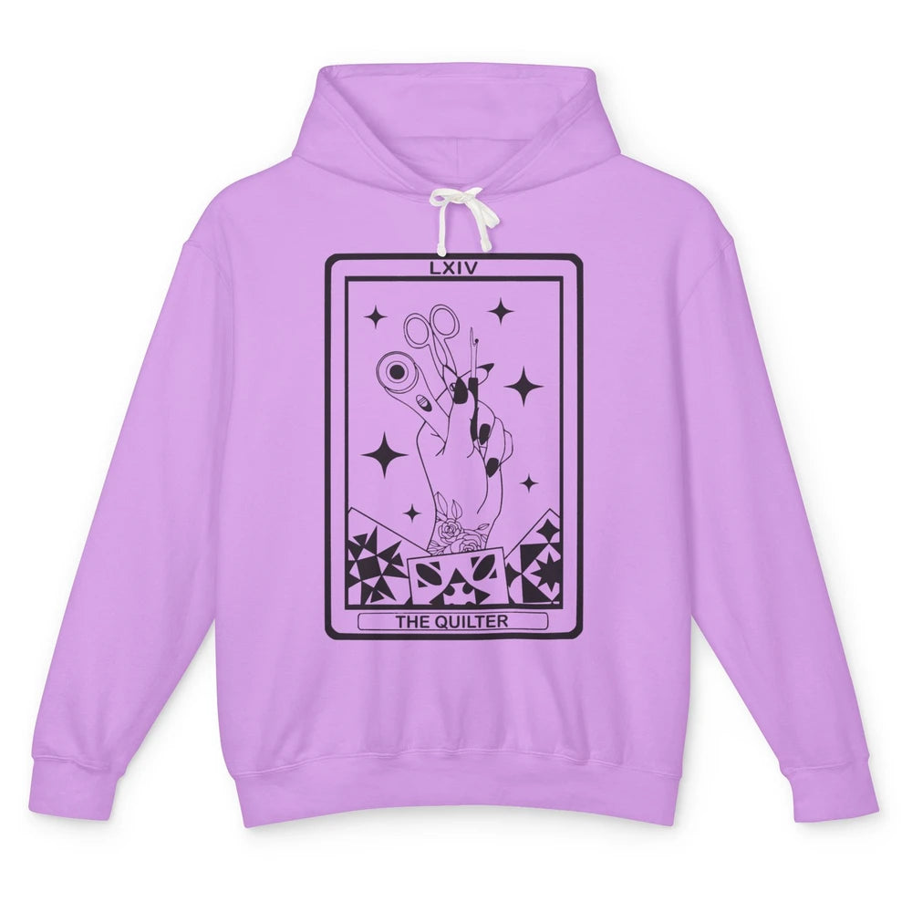 The Quilter Tarot Card Quilting Tool Sewing Yarning Crafting Unisex Lightweight Hoodie