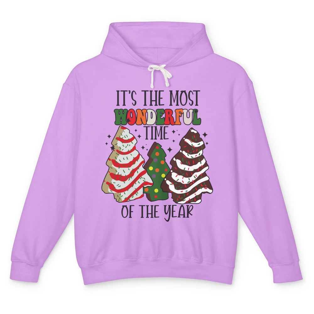 Christmas Tree Cakes Most Wonderful Time Of Year Christmas Unisex Lightweight Hoodie