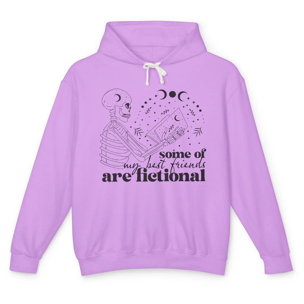 Some of My Best Friends Are Fictional Skeleton Book Lovers Unisex Lightweight Hoodie