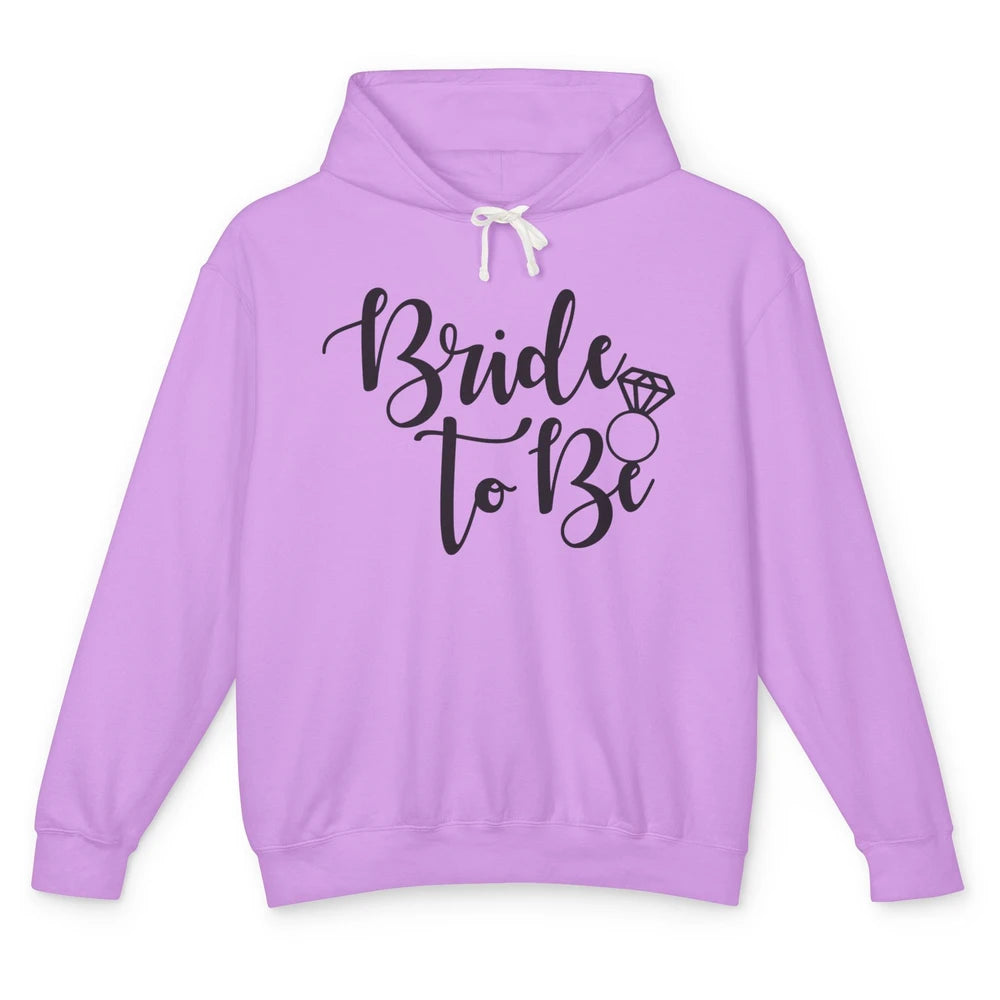 Bride To Be Wedding Ring Future Mrs. Engagement Bachelorette Unisex Lightweight Hoodie