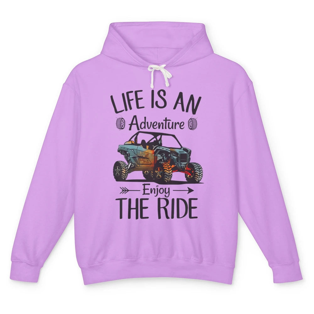 Retro Enjoy The Ride ATV Rider UTV Mud Riding SXS Offroad Unisex Lightweight Hoodie