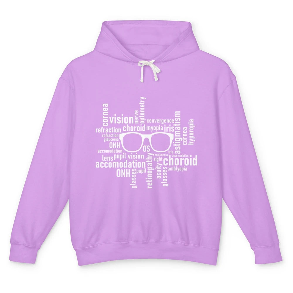 Optometry Eyeglasses Optometrist Optician Life Ophthalmology Unisex Lightweight Hoodie