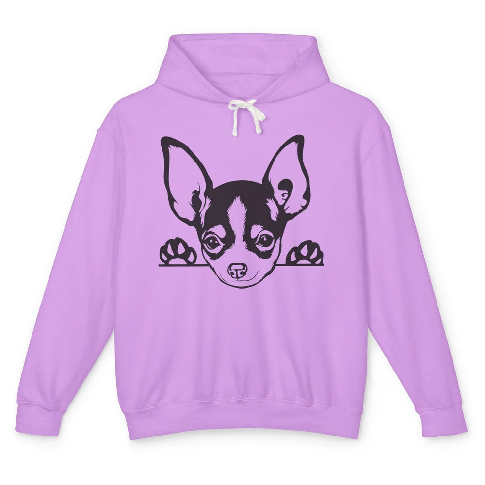 Chihuahua Owner Gift Chihuahua Dog Mom Chihuahua Black White Unisex Lightweight Hoodie