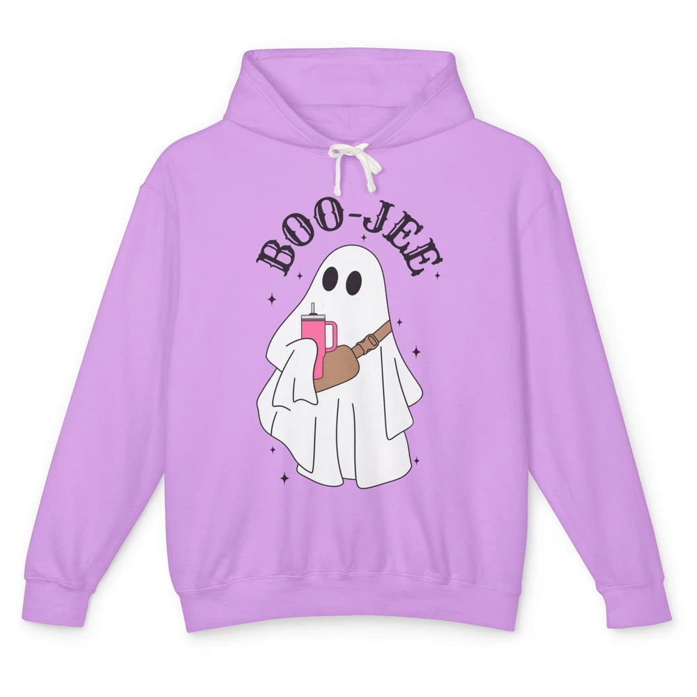 Funny Cute Ghost Boo-jee Fall Halloween Cute Boo Western Unisex Lightweight Hoodie