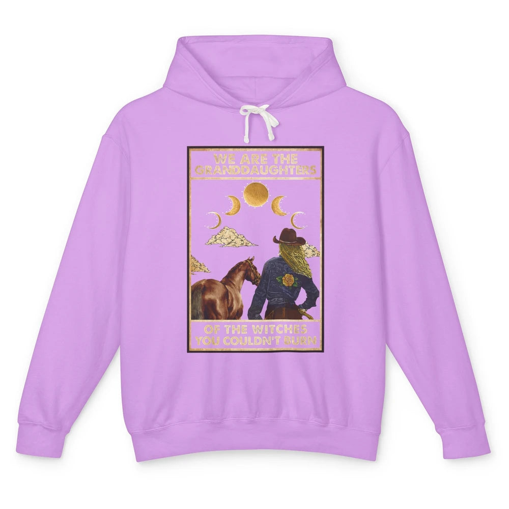 We're The Granddaughters Of Witches Western Cowgirl Horse Unisex Lightweight Hoodie