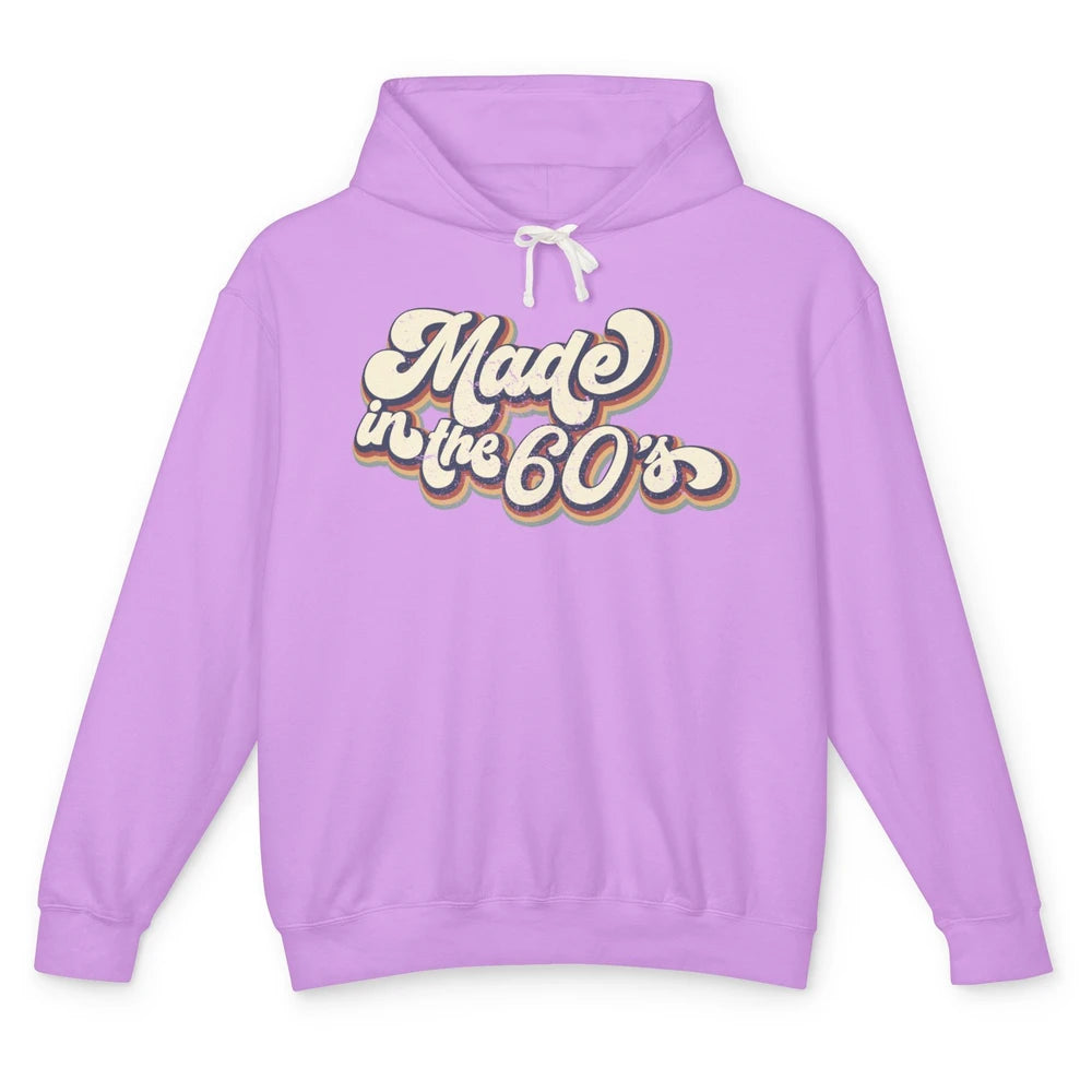 Retro Vintage Made In The 60's 1960s Born Birthday 60s Born Unisex Lightweight Hoodie