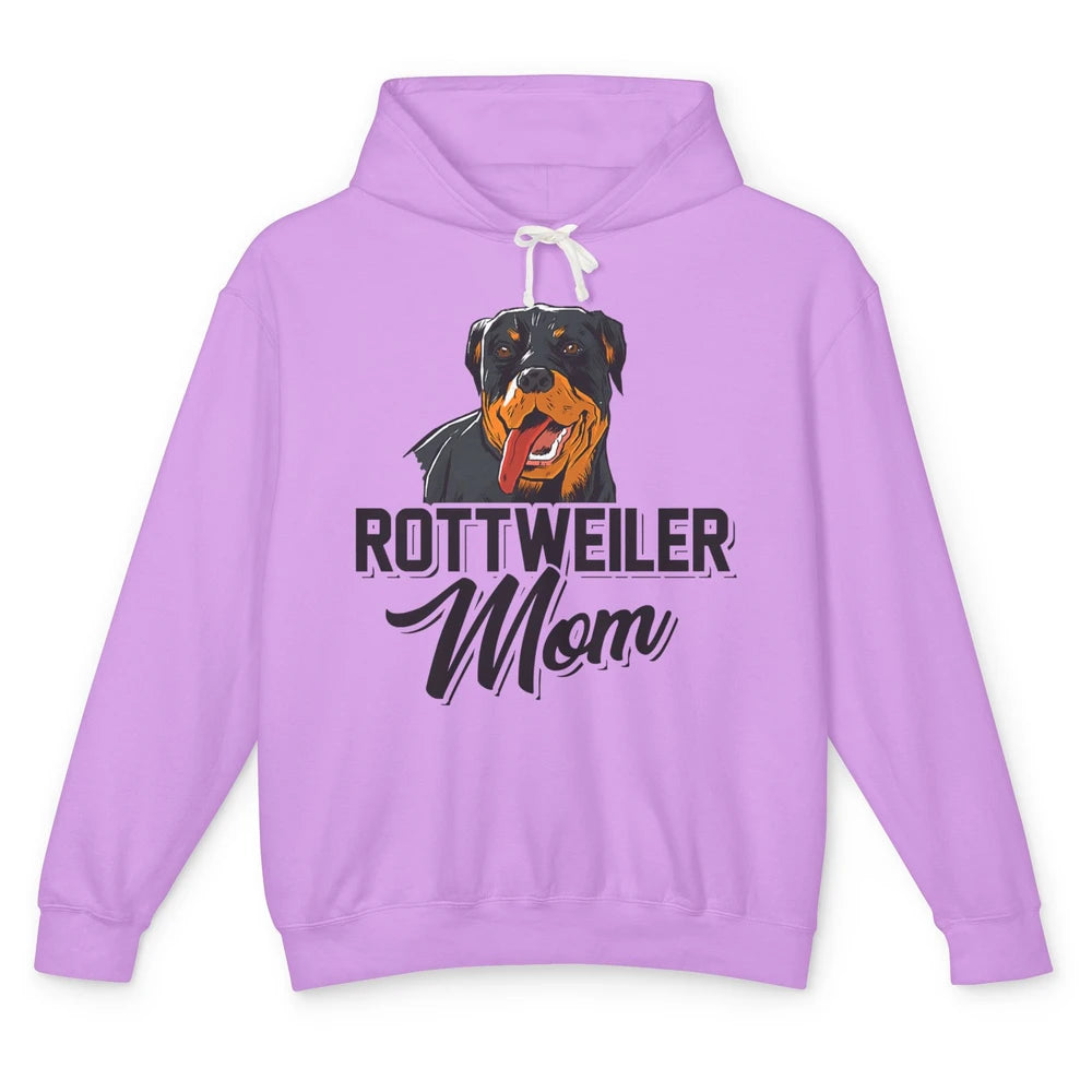 Cute Rottweiler Mom Dog Owner Rotti Fur Pet Mothers Day Mama Unisex Lightweight Hoodie