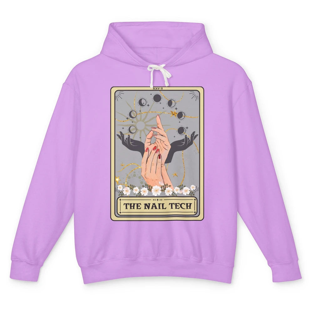 The Nail Tech Tarot Card Beautician Nail Boss Cosmetology Unisex Lightweight Hoodie