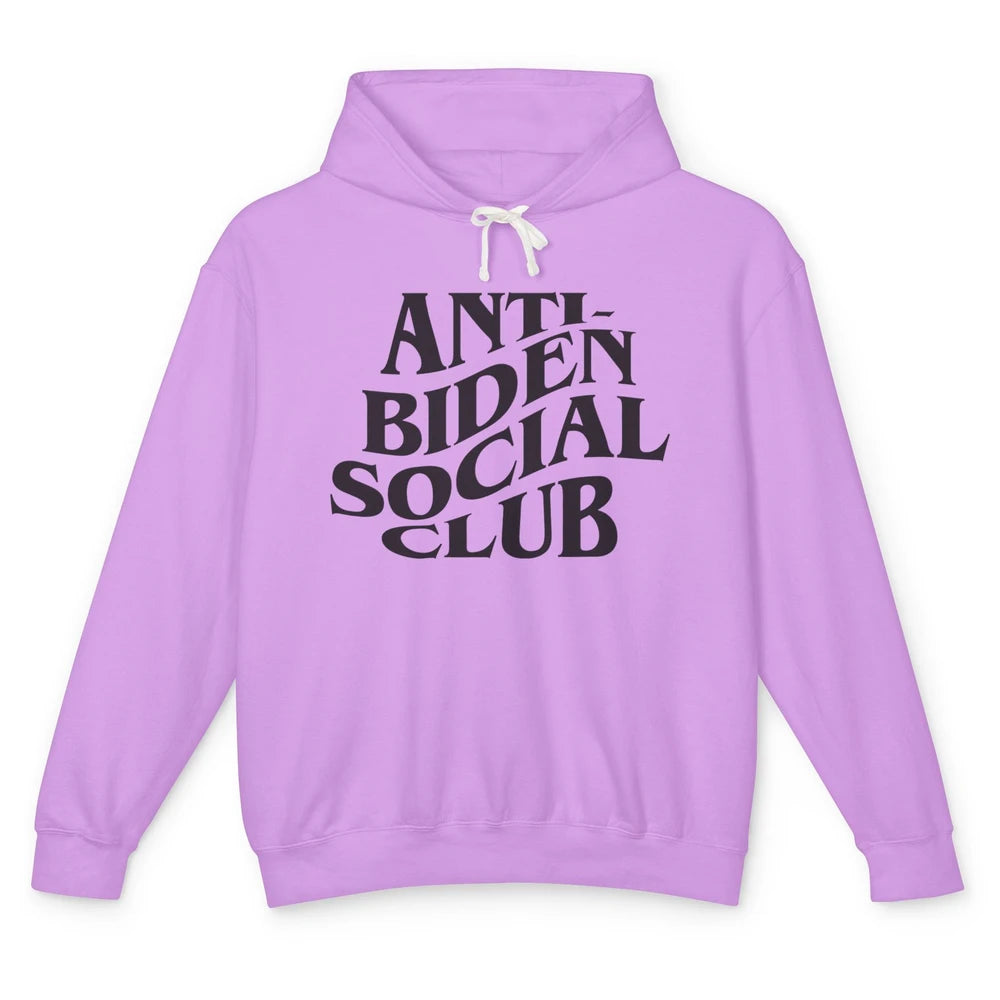 Anti Liberals Anti Biden Social Club Conservative US Flag Unisex Lightweight Hoodie