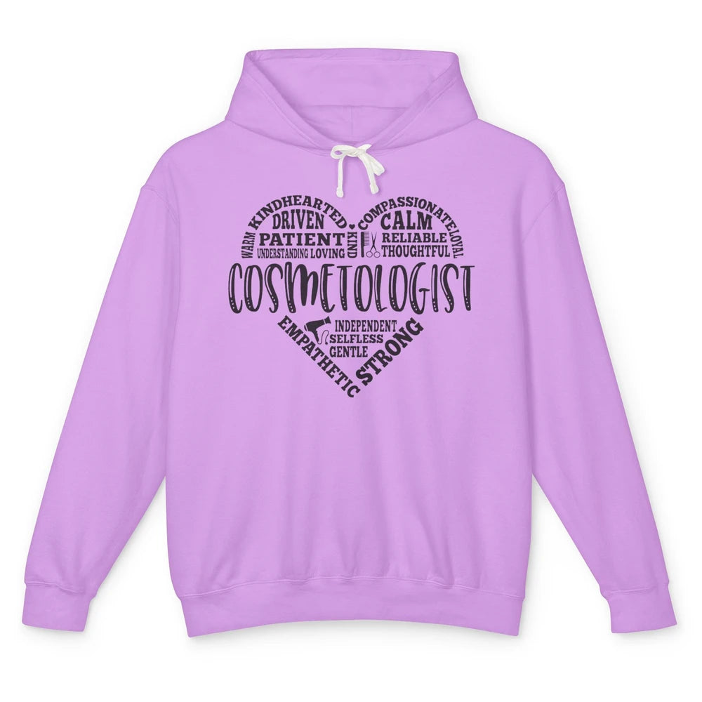 Cosmetologist Typography Cosmetology Beautician Appreciation Unisex Lightweight Hoodie