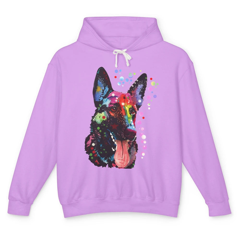 German Shepherd Dog Breed Dean Russo Colorful Dog Lover Unisex Lightweight Hoodie