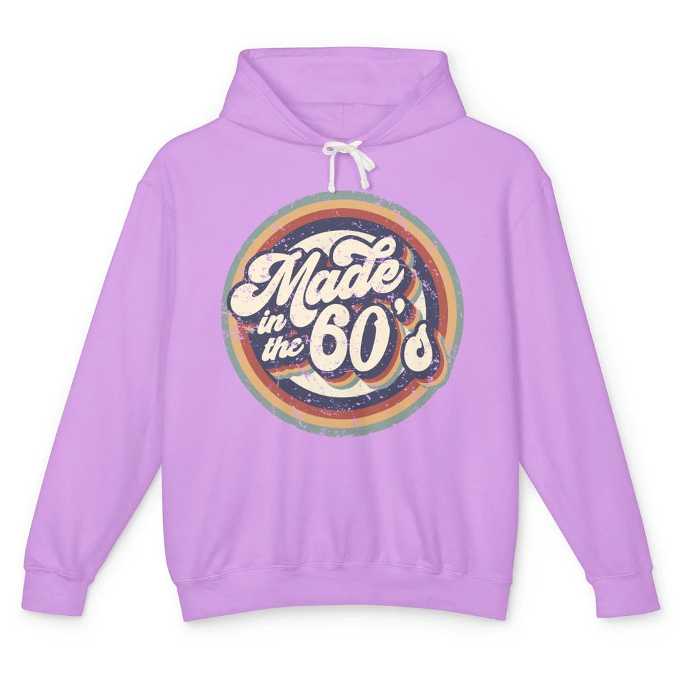 Retro Vintage Made In The 60's 1960s Born Birthday Day Gift Unisex Lightweight Hoodie