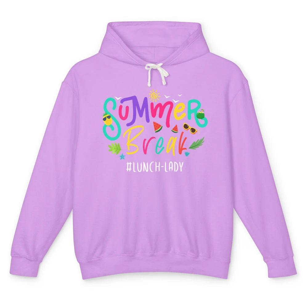 Lunch Lady Is It Summer Break Yet Last Day Of School Beach Unisex Lightweight Hoodie