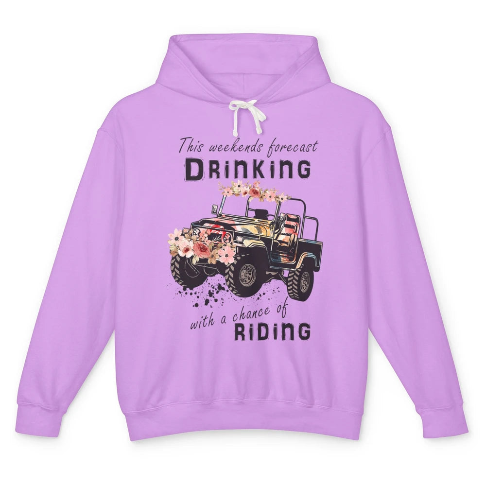 Drinking With Chance Riding Truck Mud UTV ATV SXS Offroad Unisex Lightweight Hoodie