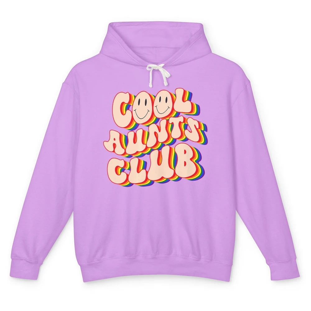 Groovy Cool Aunts Club LGBTQ Pride Member Aunt Sister Friend Unisex Lightweight Hoodie