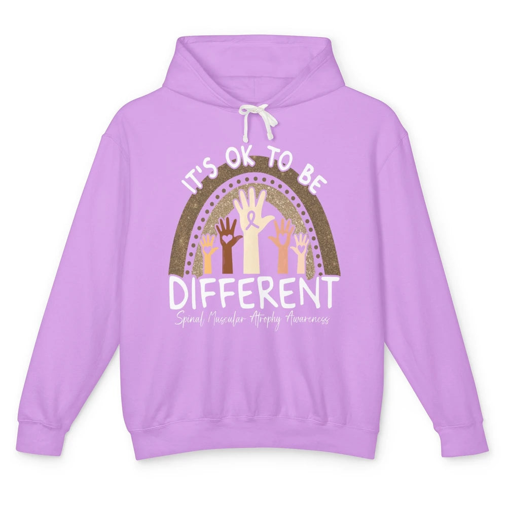 OK Be Different Rainbow Warrior Spinal Muscular Atrophy SMA Unisex Lightweight Hoodie