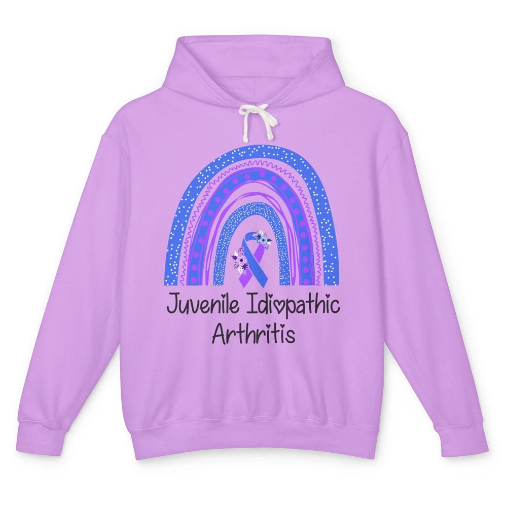 Juvenile Idiopathic Arthritis JIA Awareness Floral Rainbow Unisex Lightweight Hoodie