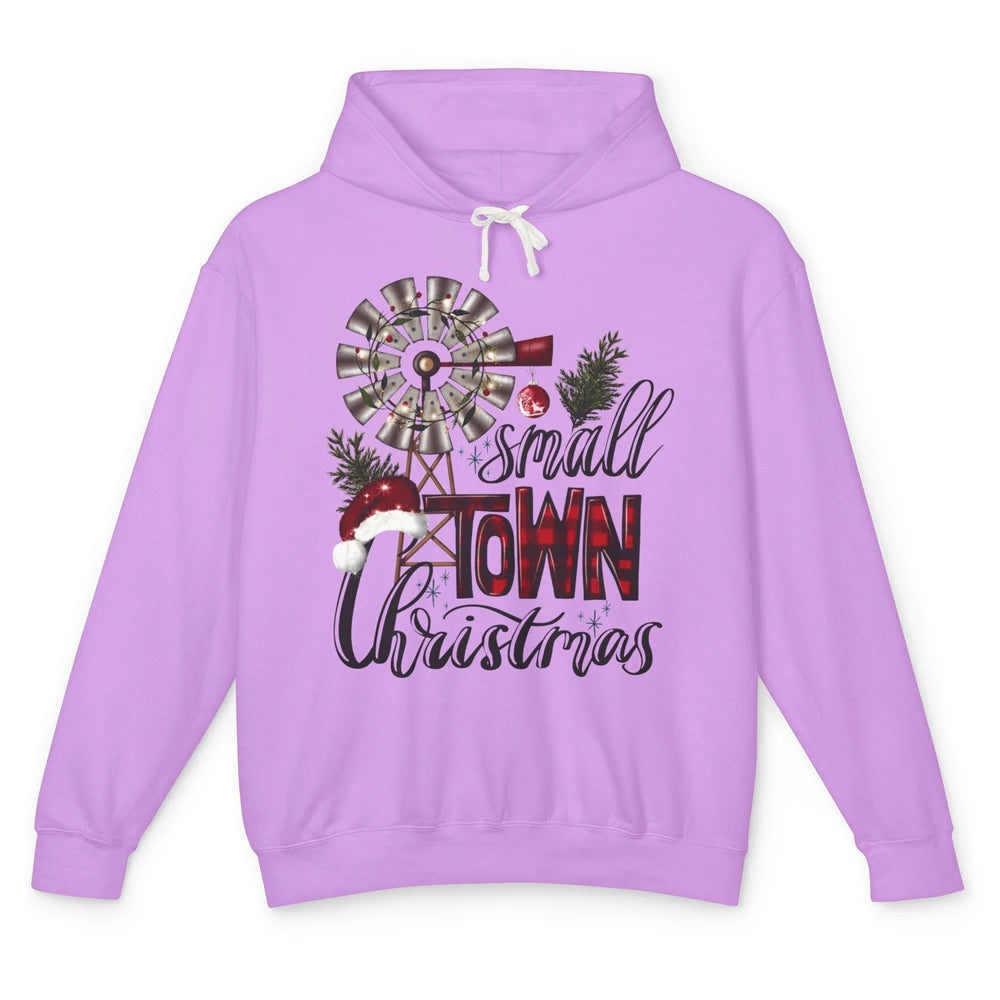 Retro Small Town Christmas Western Hometown Christmas Unisex Lightweight Hoodie