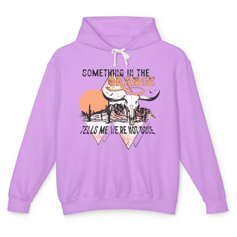 Desert Bull Skull Something In The Orange Western Country Unisex Lightweight Hoodie